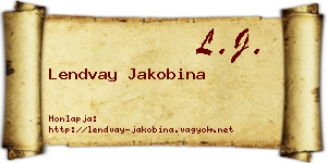 Lendvay Jakobina névjegykártya